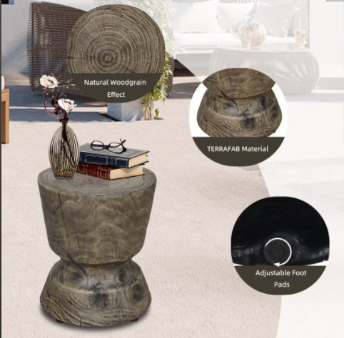 14.6 X 17 Wood Grain Decorative Table