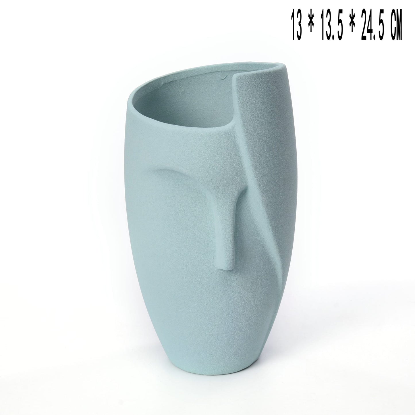Artisan Ceramic Face Vase | Modern Boho Decor Statue | The WCA Studio Collection