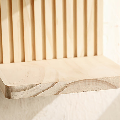 2 Wooden Double Wall Shelves - Simple Faux Wood Curved Shelves With Decorative Tops, Space-saving For Storing Plants, Books And Decorations - Versatile Wall-mounted Organizers For Your Living Room