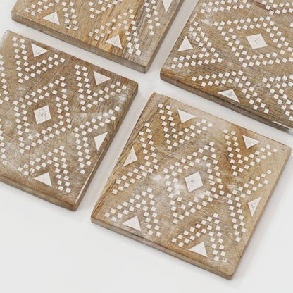 Assorted Design Coasters - Pack Of 6