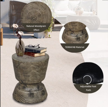 14.6 X 17 Wood Grain Decorative Table