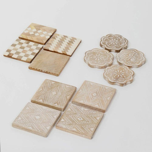 Assorted Design Coasters - Pack Of 6