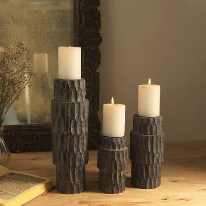 Decorative Wood Centerpiece Candle Holder-  Elegant Candle Stand For Any Occasion